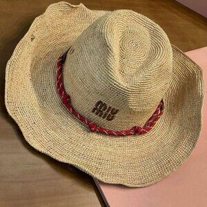 Miu Miu Raffia Straw Hat